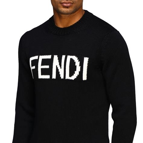 fendi mens black shirt|black Fendi sweater.